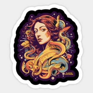 Plastic Macaroni Boho Trippy Hippy Noodle Muse Sticker